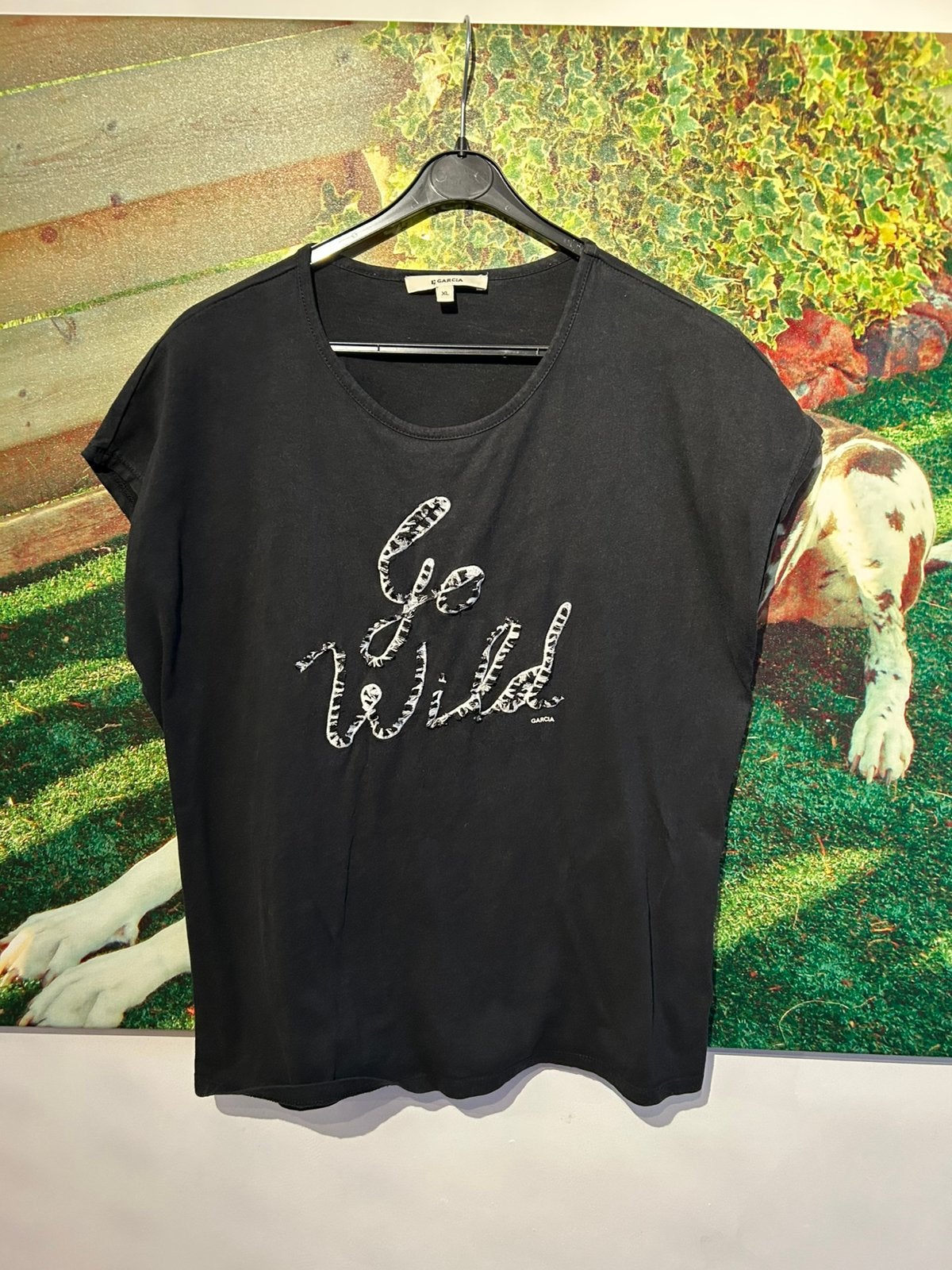 Garcia shirt zwart / XL, Zwart, Maat 46/48 (XL) of groter, Ophalen of Verzenden, Korte mouw