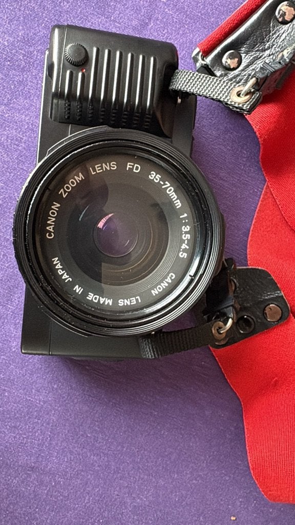 Canon T70 met originele Canon lens, Ophalen of Verzenden, Gebruikt, Spiegelreflex, Canon