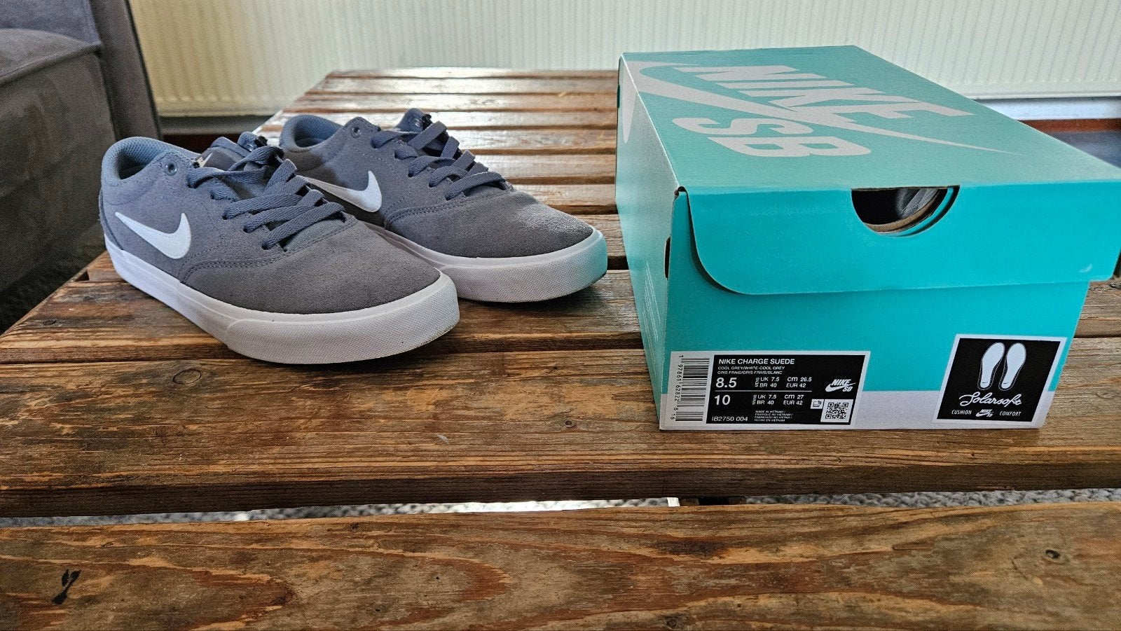 Nike SB Charge Suede sneakers - Grijs - Maat 42, Overige kleuren, Nike, Nieuw, Ophalen of Verzenden