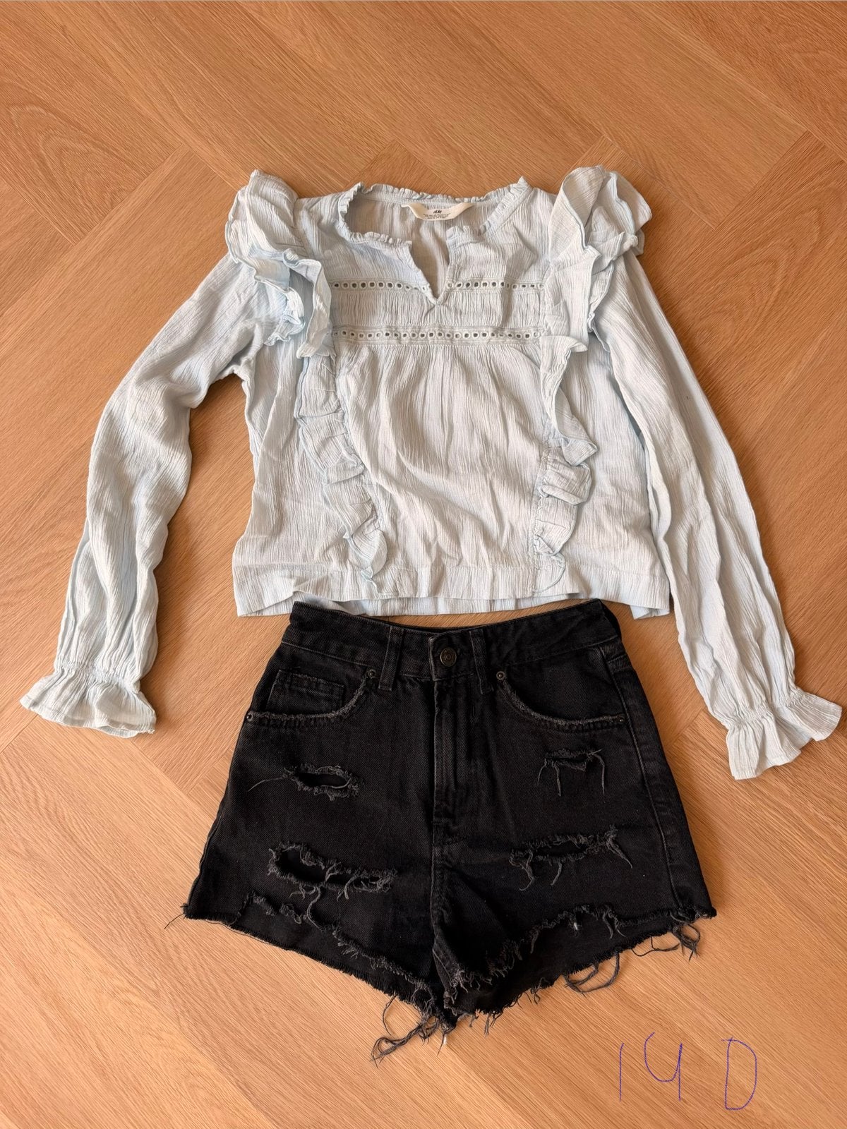 Blause met short maat 140, Ophalen, Zo goed als nieuw, Meisje, Broek