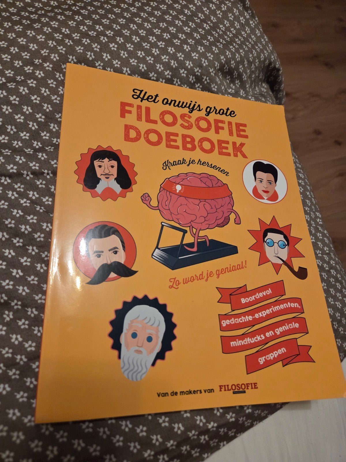 Het Onwijs Grote Filosofie Doeboek - Kraak je hersenen!, Boeken, Ophalen of Verzenden, Zo goed als nieuw, Wijsbegeerte of Ethiek