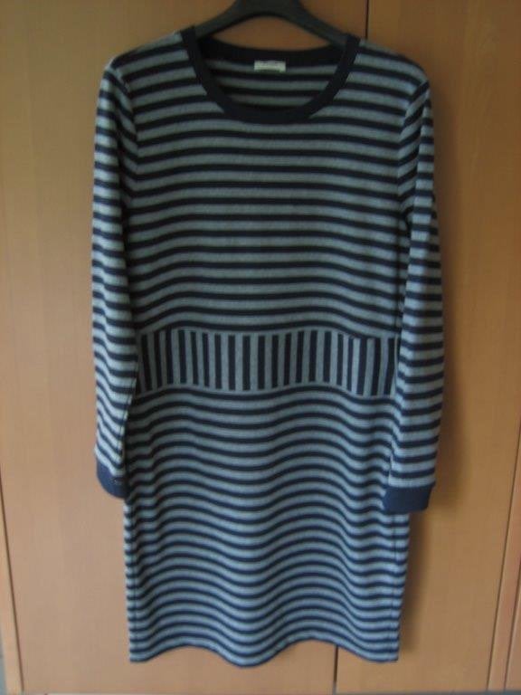 Sportieve gestreepte sweat- jurk ANNA VAN TOOR, XXL snazzeys, Kleding | Dames, Anna van Toor, Maat 42/44 (L), Nieuw, Onder de knie