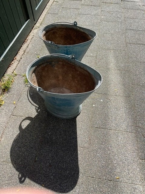 Zinken emmers, Tuin en Terras, Ophalen, Gebruikt