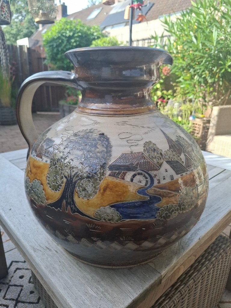 Duits aardewerk kruik 50cm, Antiek en Kunst, Ophalen