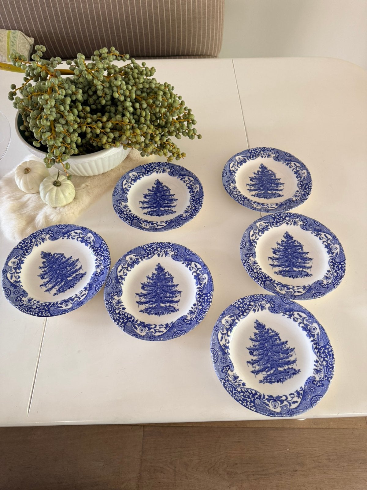 Spode Blue Italian Christmas 6x diepe borden nieuw model2026, Ophalen, Nieuw