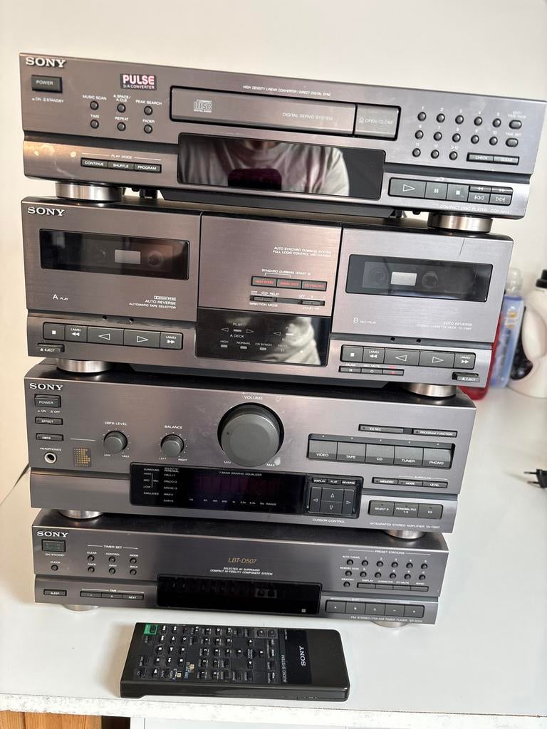 Sony LBT-D507 Hifi Set met CD, Dubbel Cassette, Tuner, Verst, Ophalen, Cassettedeck, Losse componenten, Zo goed als nieuw