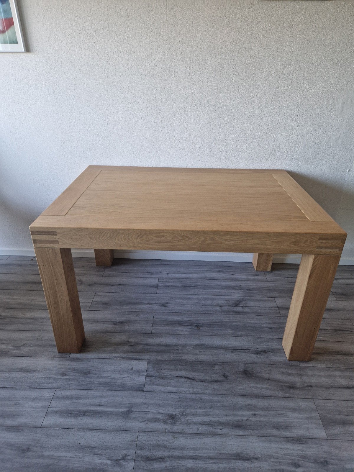 Massief eikenhouten tafel, Ophalen, Modern, Robuust, Eikenhout, Zo goed als nieuw