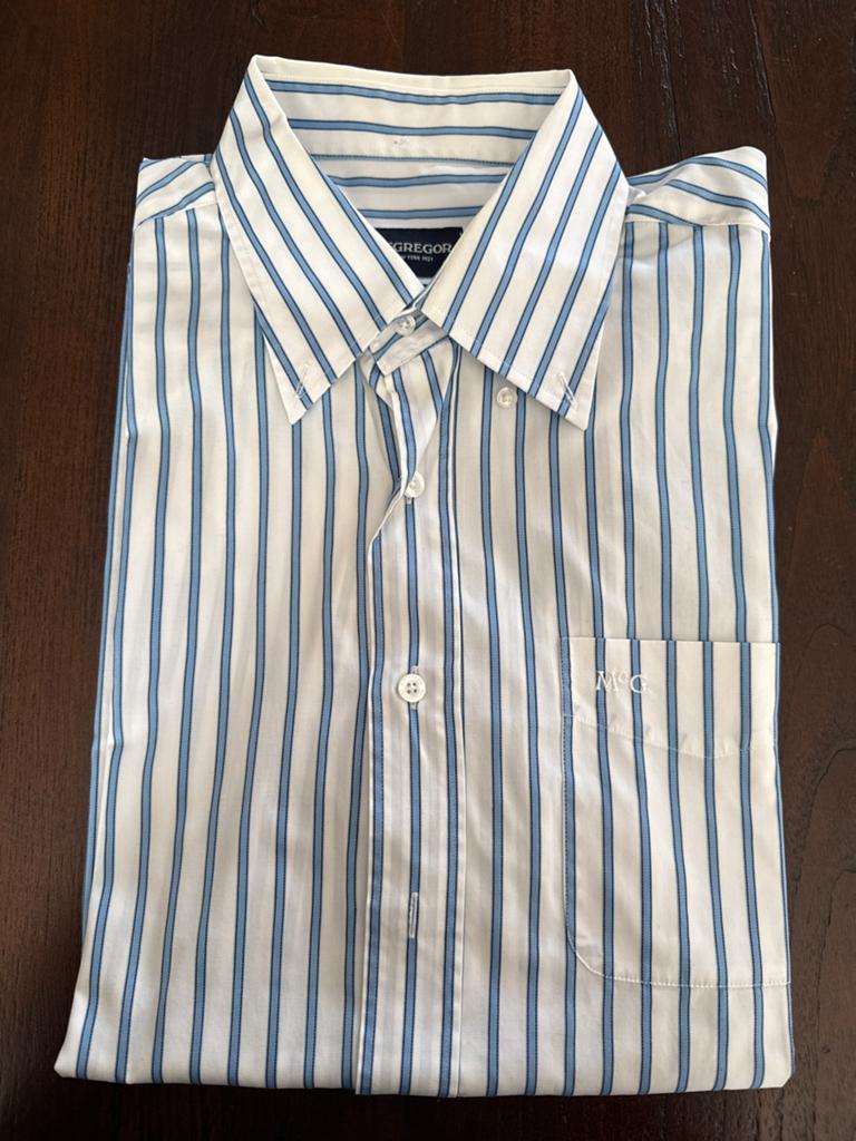 McGregor overhemd maat XL, Ophalen of Verzenden, Zo goed als nieuw, Wit, Halswijdte 43/44 (XL)