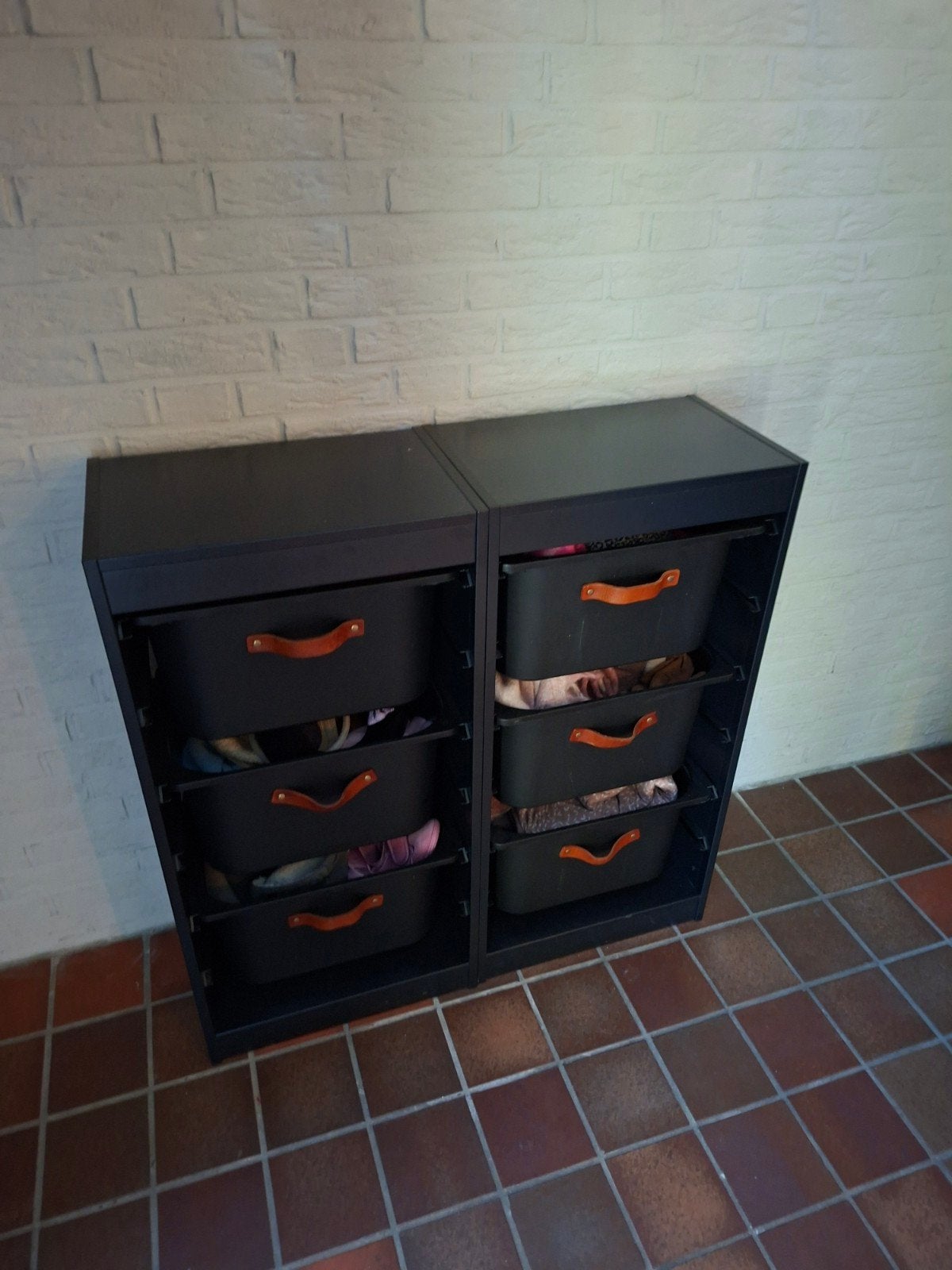 2x IKEA TROFAST Opbergcombinatie met bakken zwart, Huis en Inrichting, Ophalen, Zo goed als nieuw