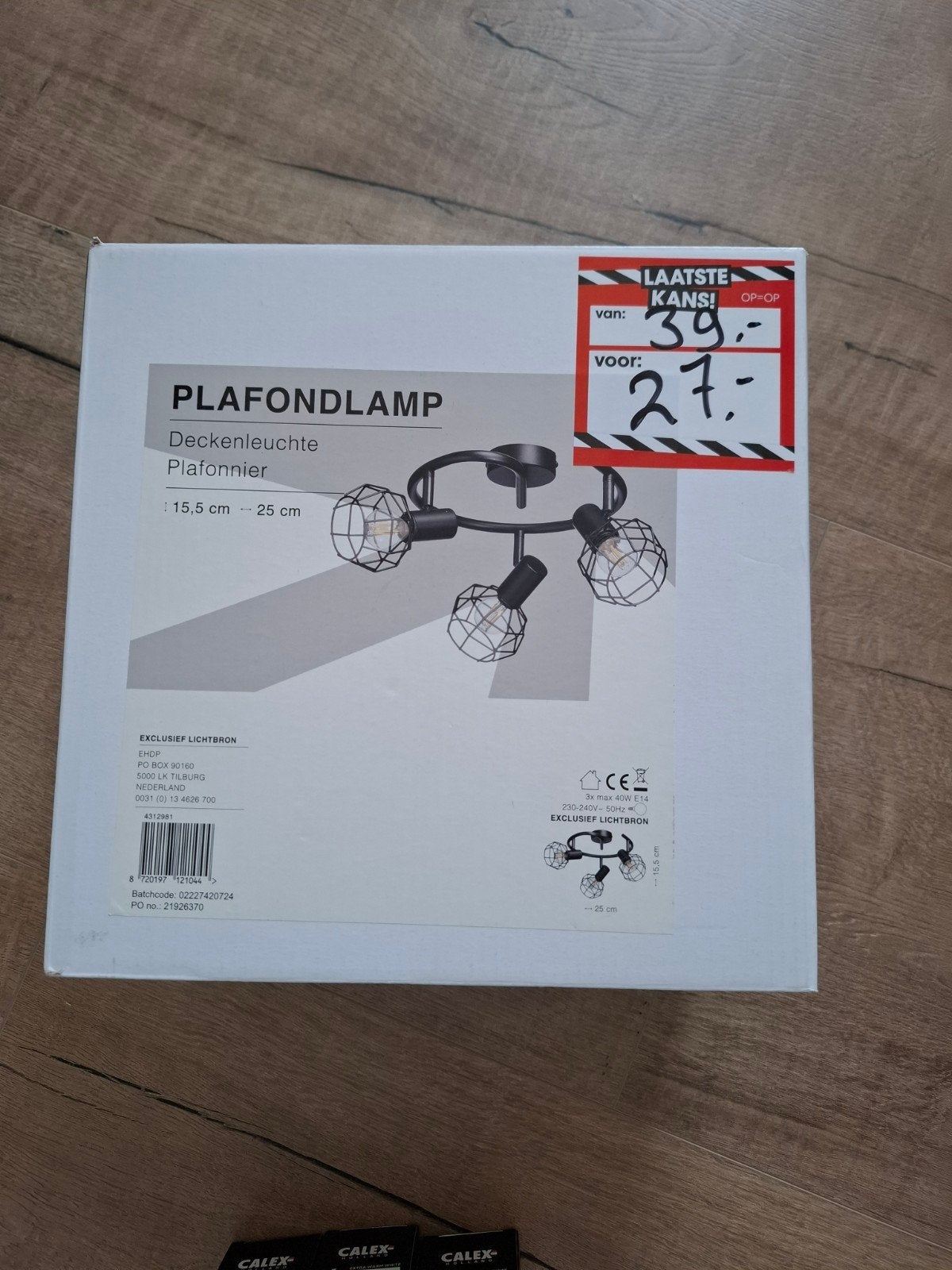 Nieuwe plafondlamp, Huis en Inrichting, Ophalen, Nieuw