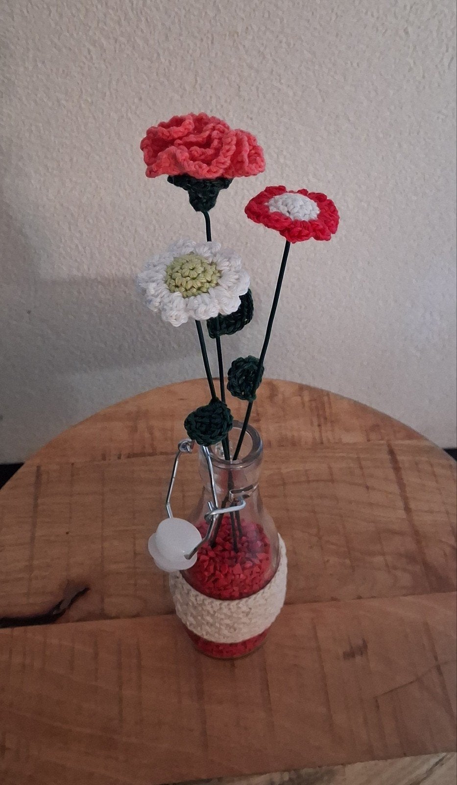 gehaakte bloemen vaasje, Ophalen of Verzenden, Nieuw, Haken, Overige typen
