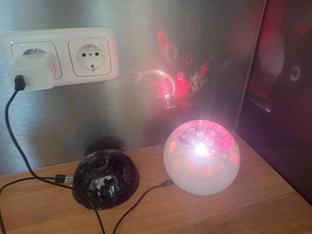 Projector Nachtlampje Zee & Sterren Thema - Draaiend, Ophalen of Verzenden, Gebruikt, Zee, Sterren, Kinderkamer