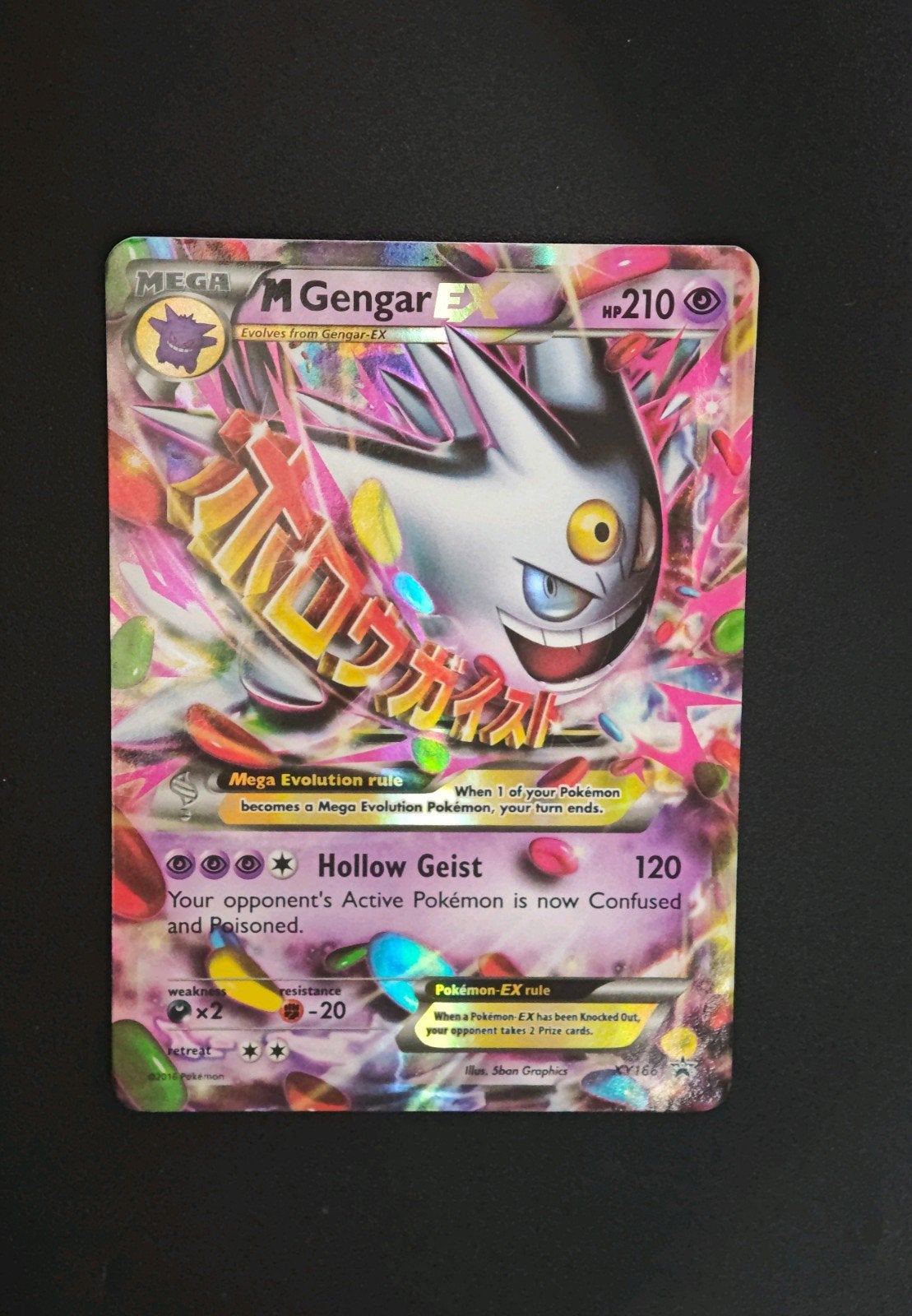 Mega Gengar EX 166 promo, Ophalen of Verzenden, Losse kaart