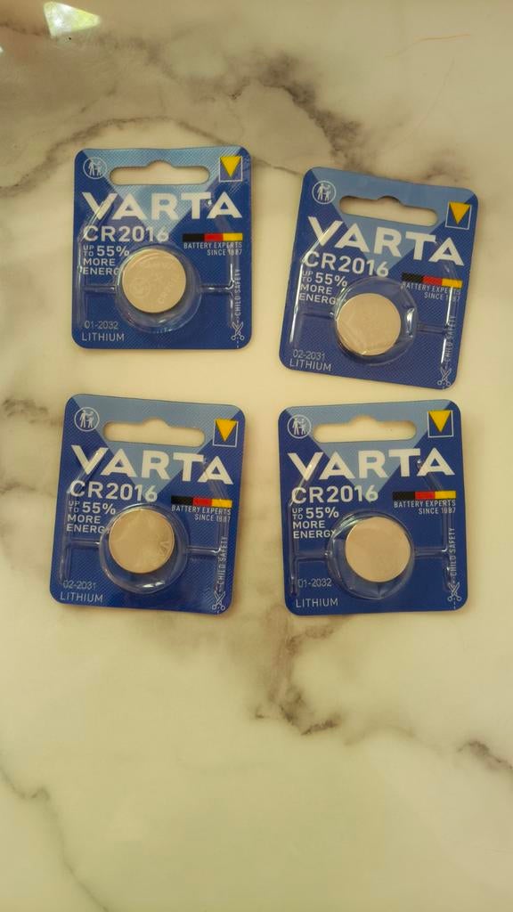 Varta CR2016 Lithium Knoopcel Batterijen, Ophalen of Verzenden, Nieuw