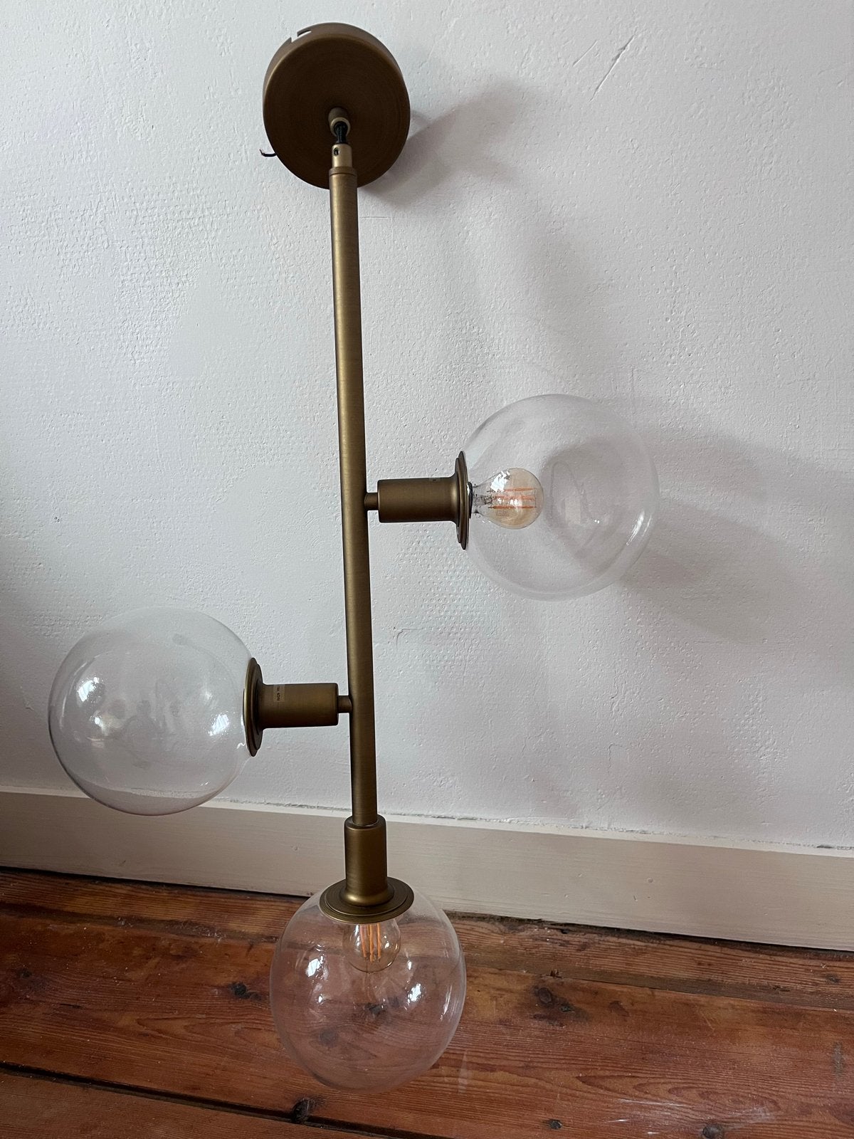 Karwei Hanglamp Lucas - 3x E14 fitting, Huis en Inrichting, Ophalen, Gebruikt, Glas, E14 (klein)