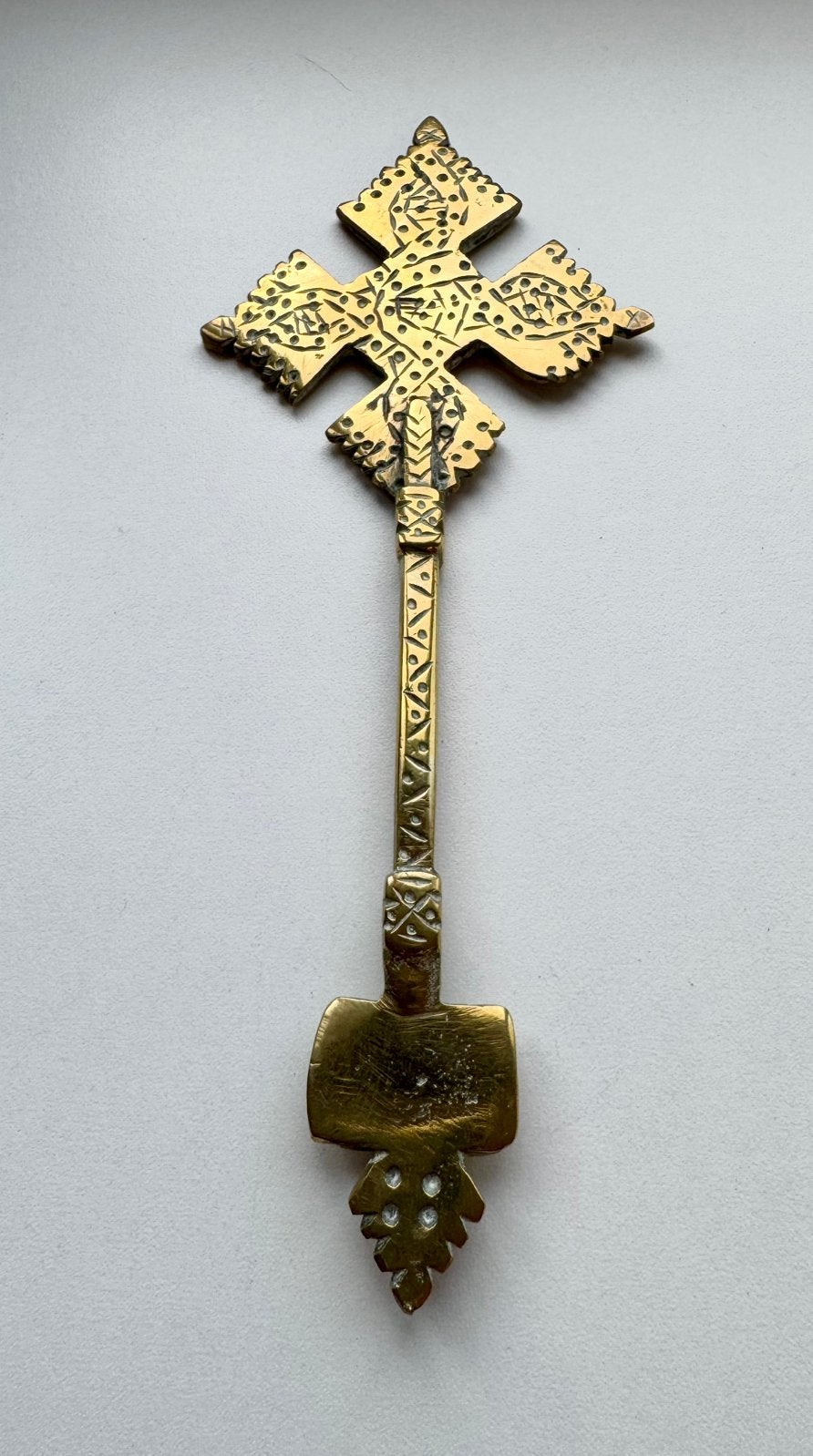 Ethiopisch Orthodox priester handkruis, Ophalen of Verzenden, Brons