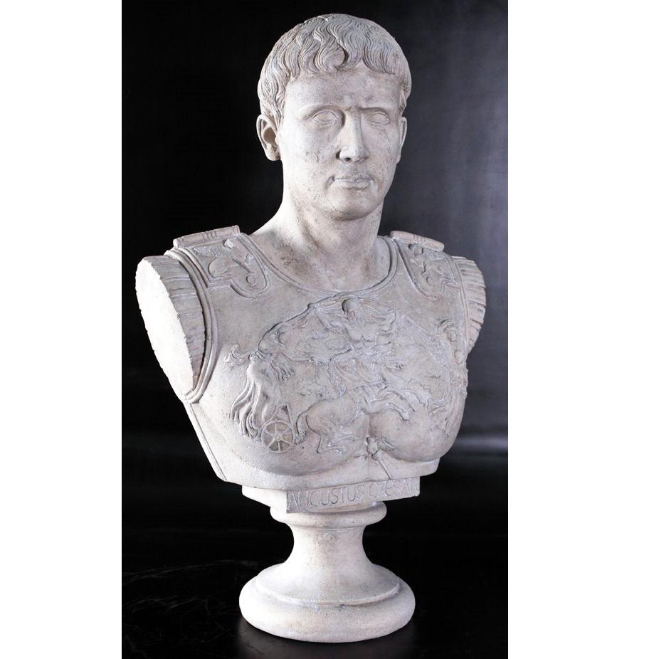 Augustus Caesar Bust 83 cm - buste caesar, Ophalen, HorecaBeelden, Overige typen, Nieuw