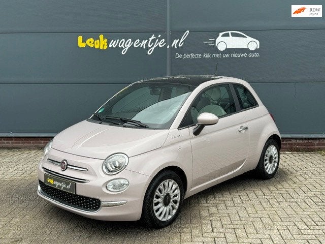Fiat 500 1.0 Hybrid Dolcevita *carplay *cruise *pano *airco, Auto's, Voorwielaandrijving, Start-stop-systeem, Gebruikt, Zwart
