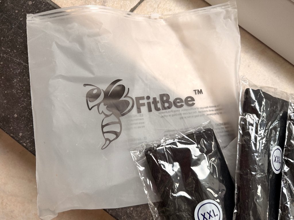 FitBee zwarte plusfit brede compressie(knie)kousen maat 2XL , FitBee, Overige typen, Zwart, Nieuw