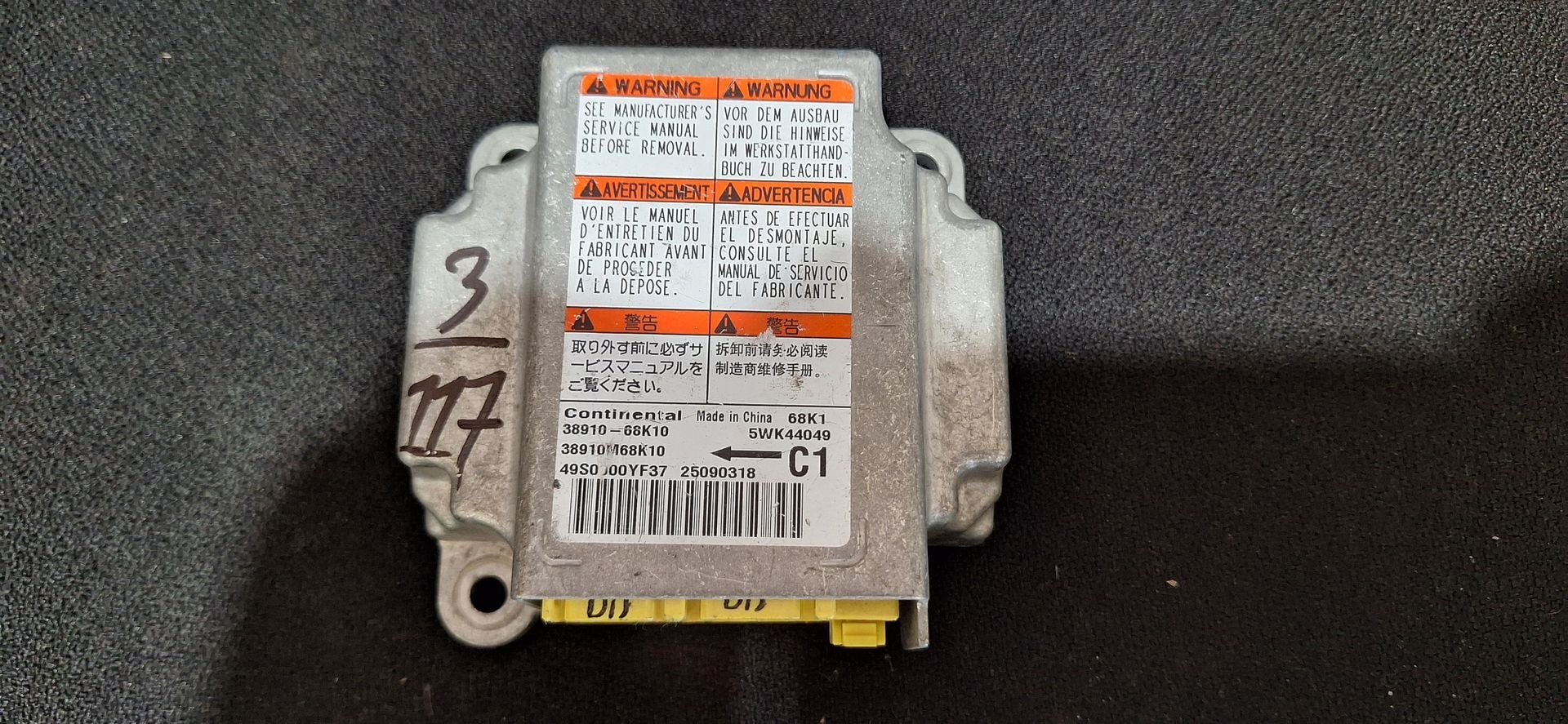 Originele Airbag Stuurmodule Computer Continental - 3891068K, Gebruikt, -, -, Ophalen of Verzenden