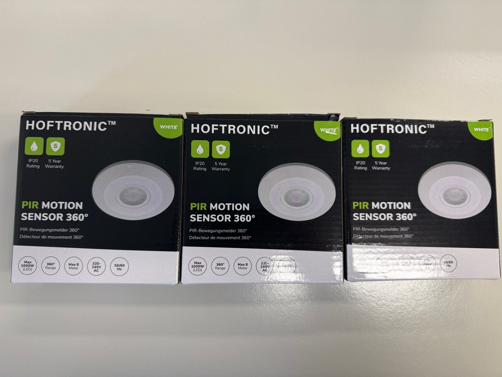 HofTronic PIR Bewegingssensor 360 - Nieuw in doos (3 stuks), Doe-het-zelf en Verbouw, Ophalen of Verzenden, Nieuw, Overige merken