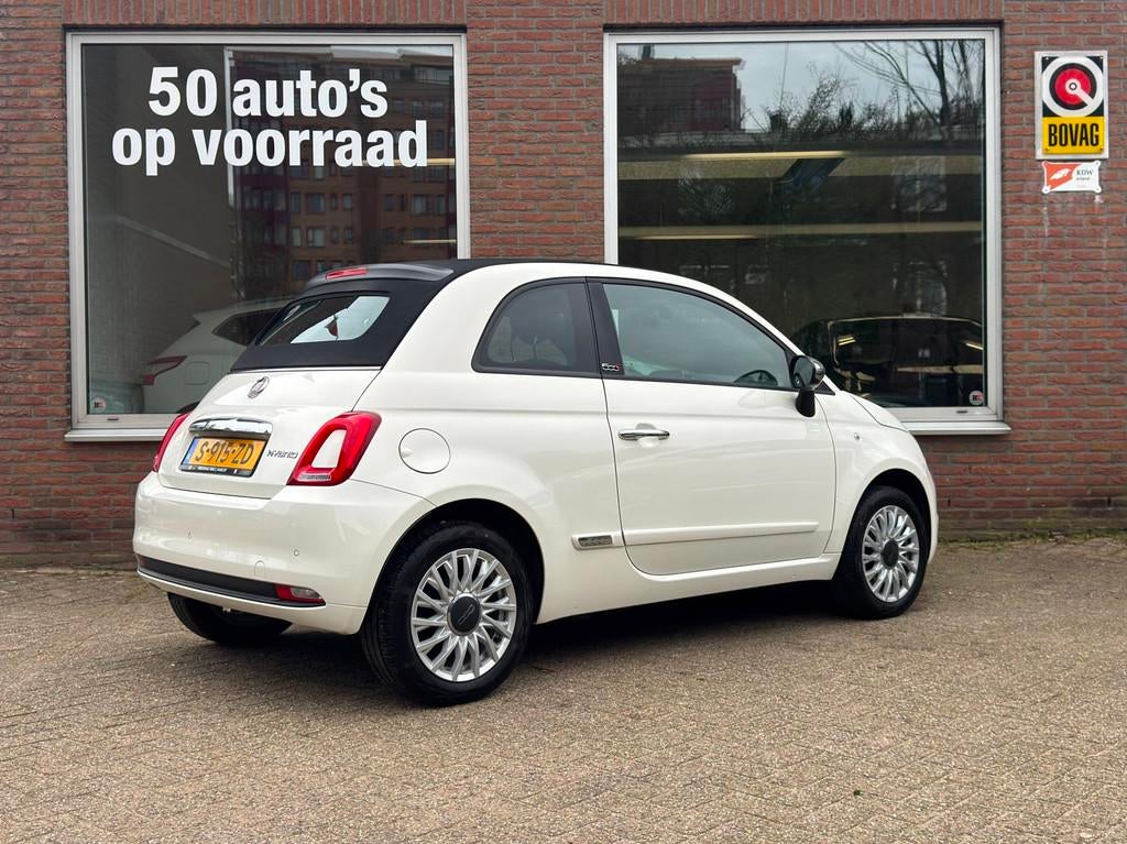 Fiat 500 C 1.0 Hybrid Club | Airco | Cruise | Apple Android, Cabriolet, 4 stoelen, Wit, Origineel Nederlands