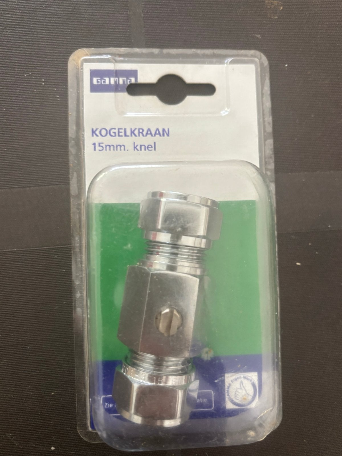 2 Kogelkraan 15mm knel - Gamma, Ophalen of Verzenden, Nieuw, Chroom, Kraan