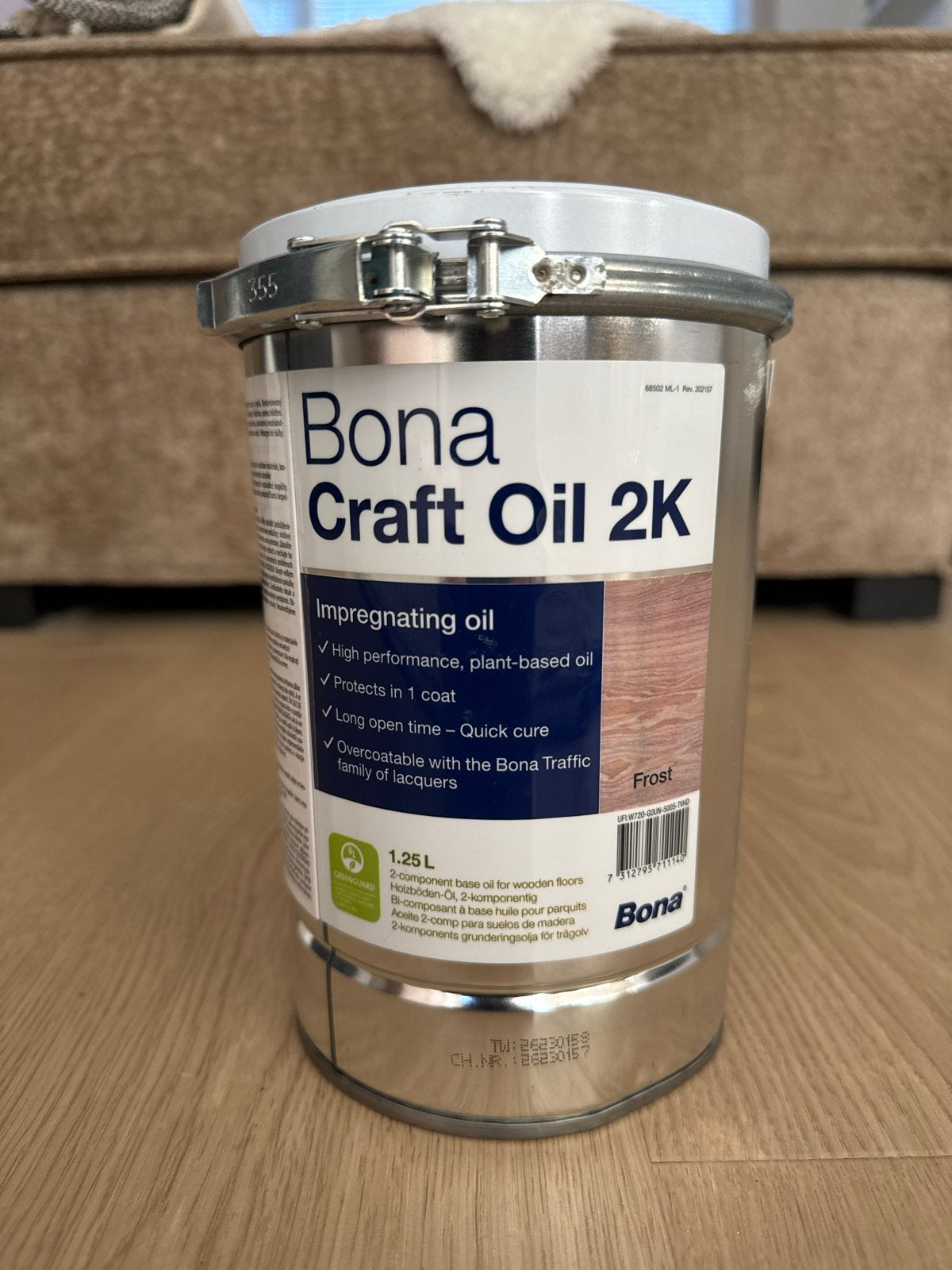 Bona Craft Oil 2K - Impregnerende Olie (Frost, 1.25L), Overige kleuren, Nieuw, Beits, Ophalen of Verzenden