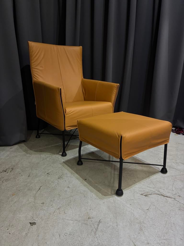 Montis Charly - Nieuw Leer -, Huis en Inrichting, Fauteuils, Ophalen, ., Leer, Zo goed als nieuw