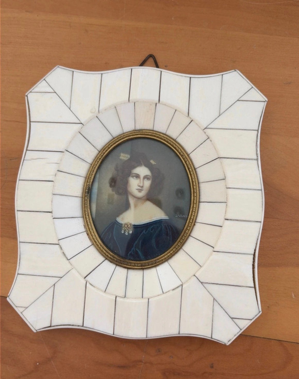 Antiek Italiaans Miniatuurportret Nanette Kaula door Stieler, Antiek en Kunst, Kunst | Schilderijen | Klassiek, Verzenden, Portret of Personen