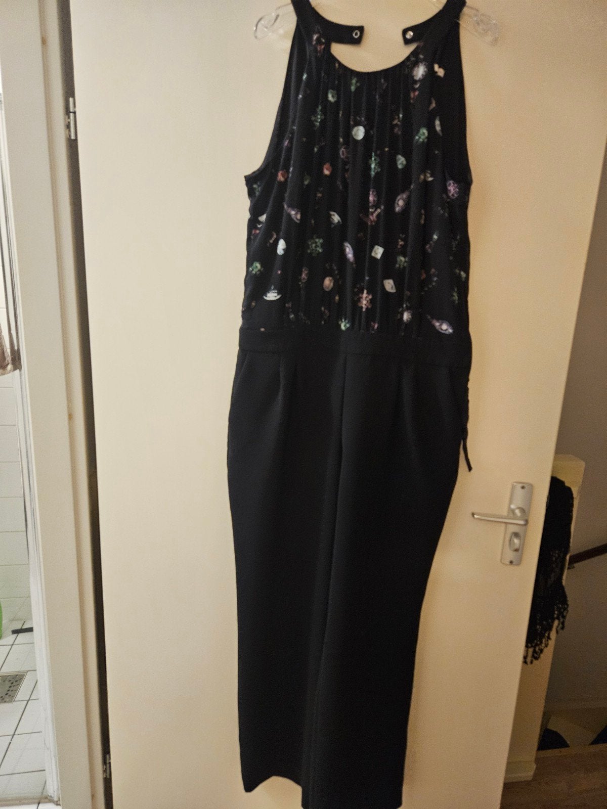 Steps Jumpsuit Maat 42 Zwart met print, Zwart, Maat 42/44 (L), Ophalen of Verzenden, Zo goed als nieuw