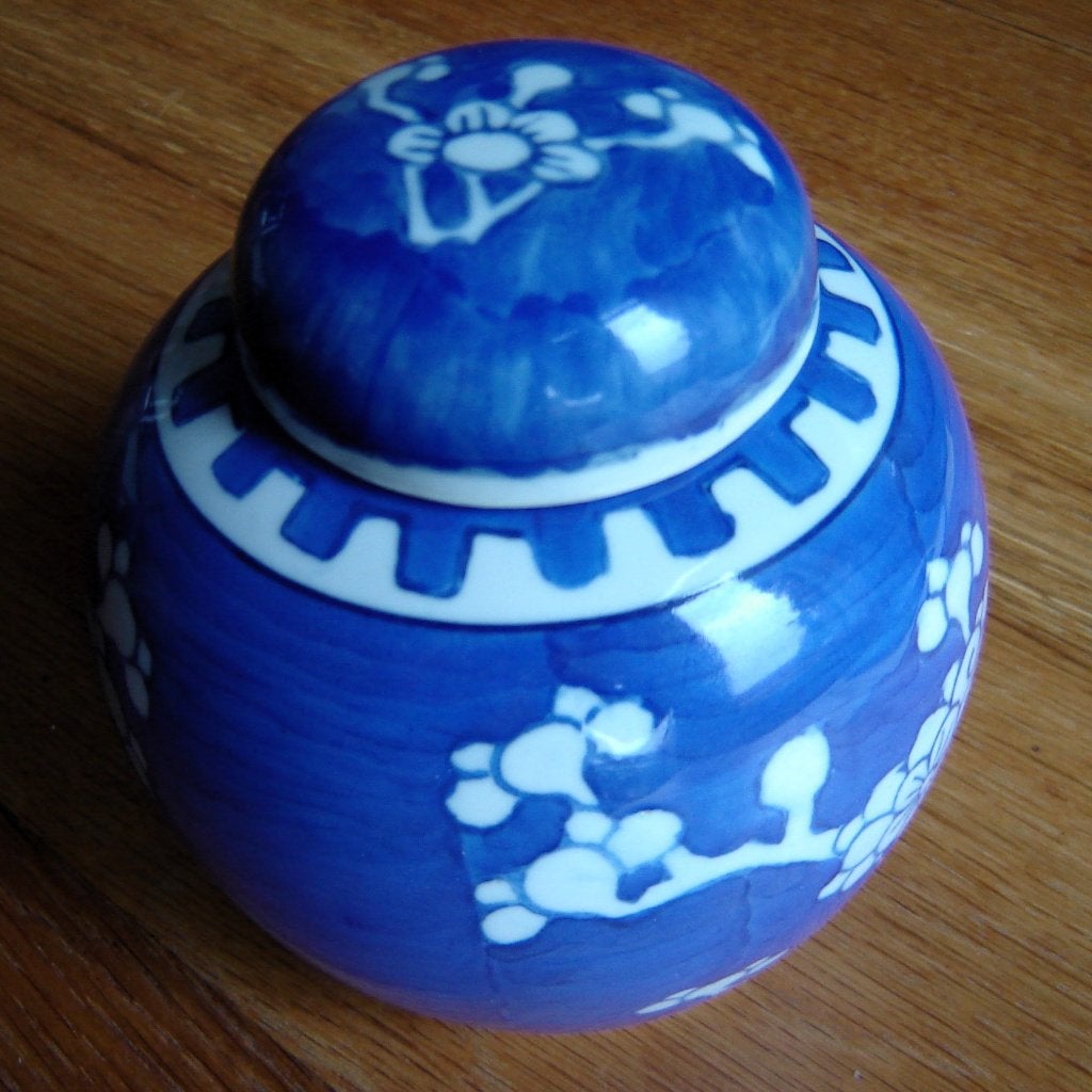 Antieke handbeschilderde Gemberpot, Ophalen of Verzenden