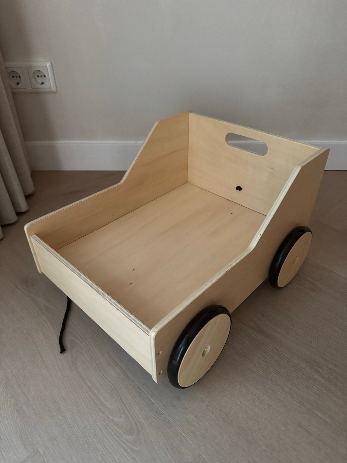 Houten blokkenkar / trekkar van Hema (NIEUW), Kinderen en Baby's, Speelgoed | Houten speelgoed, Ophalen, Gebruikt, Duw- of Trekspeelgoed
