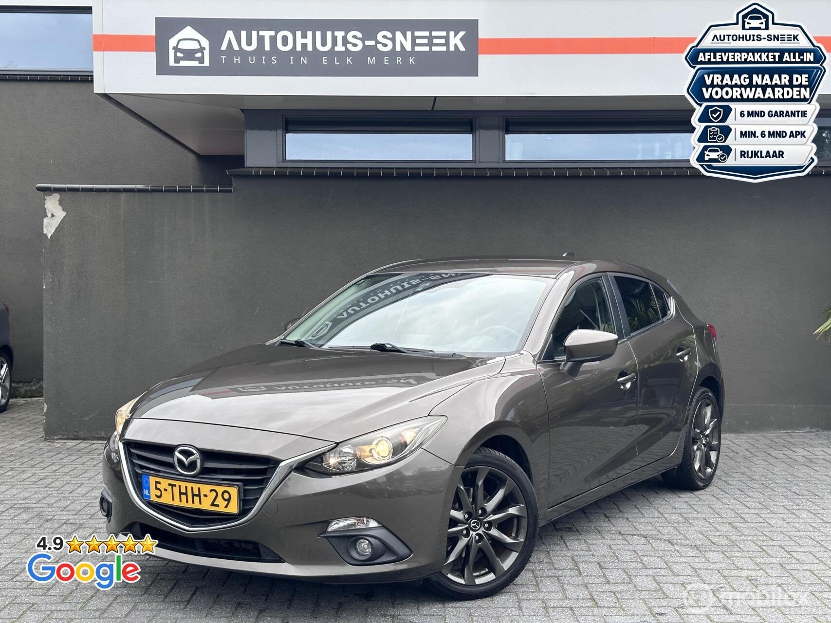 Mazda 3 2.0 SkyLease | CarPlay | Camera | Navi | Cruise |, Voorwielaandrijving, Gebruikt, 4 cilinders, Bruin