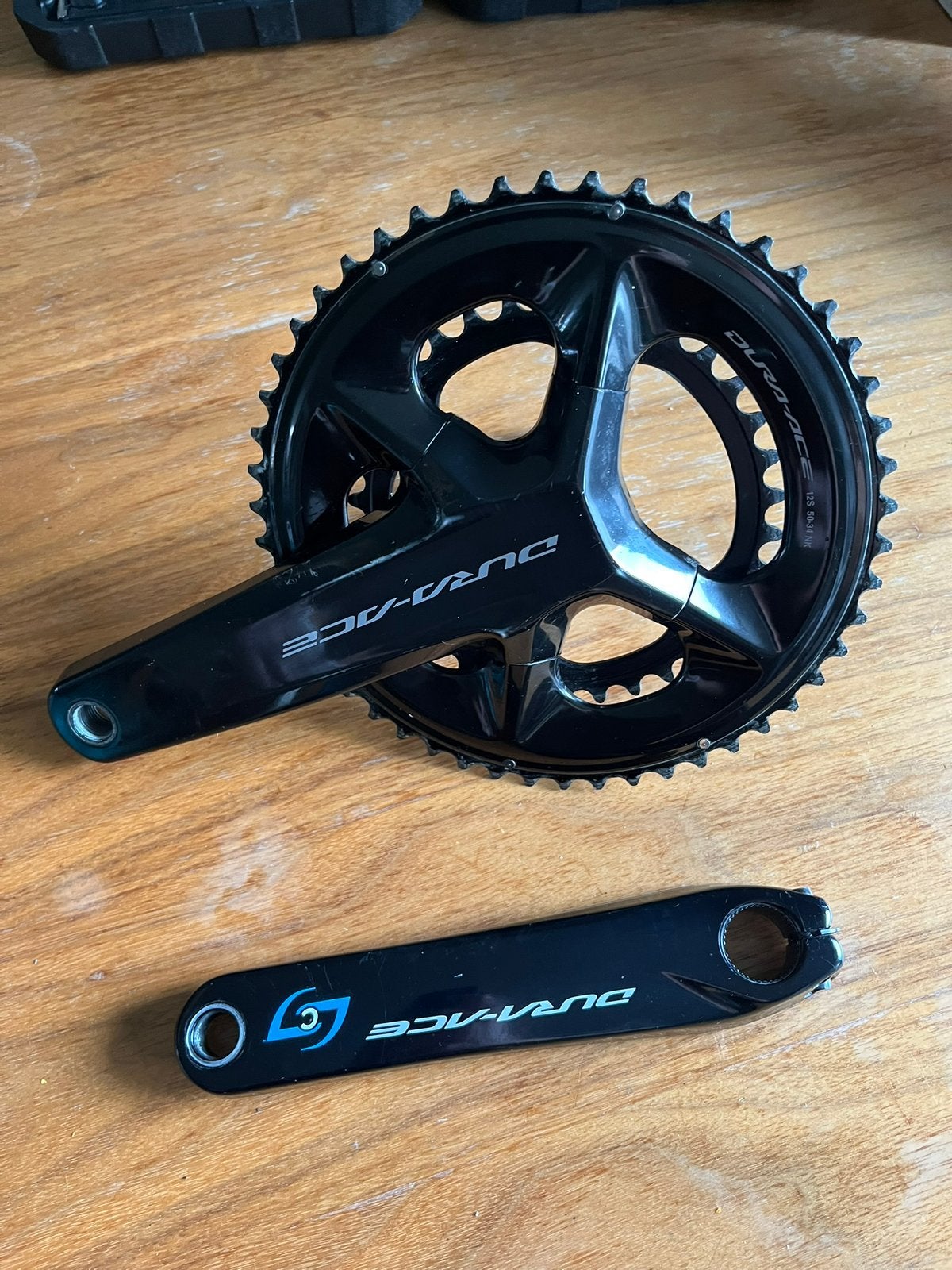 Dura ace 12 speed crank (175 mm) incl stages powermeter, Gebruikt, Racefiets, Carbon, Ophalen