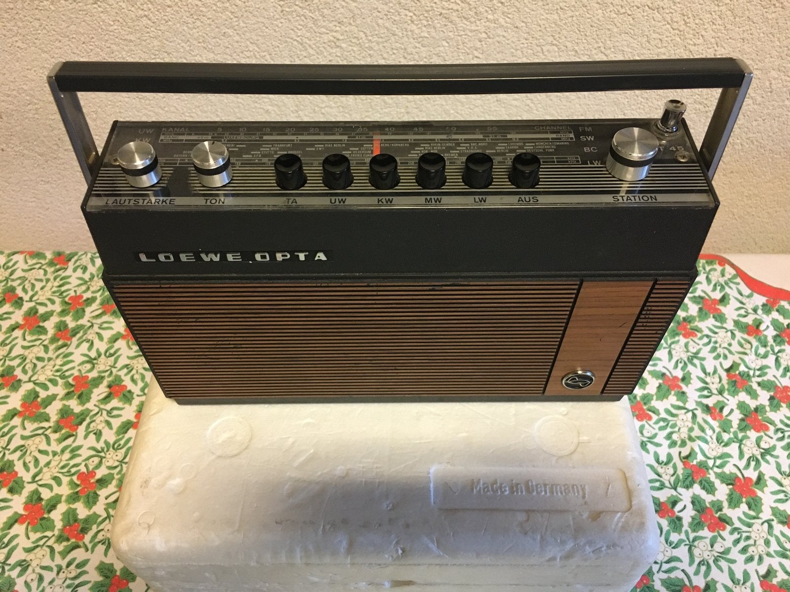 Mooie oude transistor radio loewe opta pr incl vzk, Ophalen of Verzenden, Radio