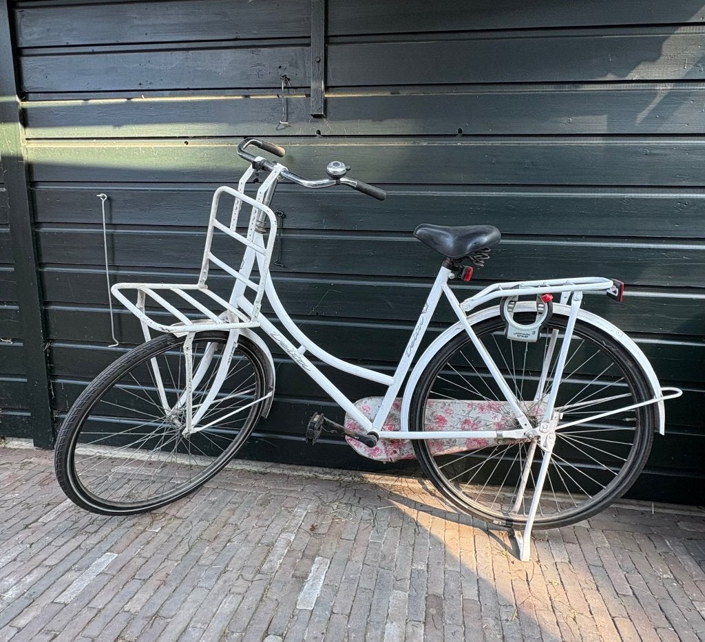 Te koop: gebruikte witte omafiets, Fietsen en Brommers, Ophalen, Terugtraprem, Gebruikt, 56 cm of meer
