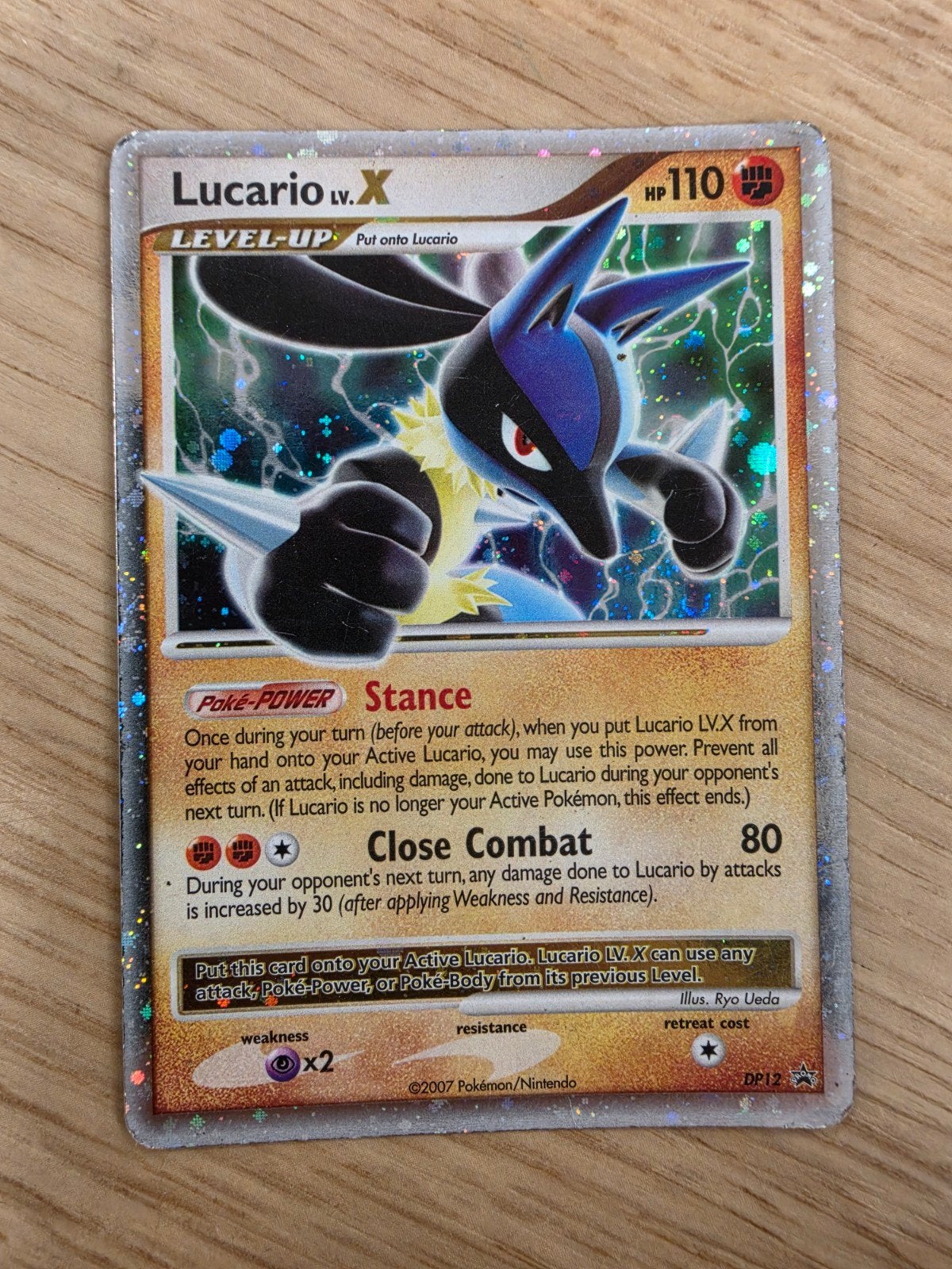 Pokémon Kaart Lucario LV.X DP12 Holo Foil, Ophalen of Verzenden, Gebruikt, Losse kaart, Foil