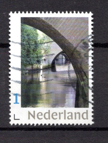 gestempelde zegel persoonlijke: uit velletje van 3. beursvel, Ophalen of Verzenden, Na 1940, Gestempeld