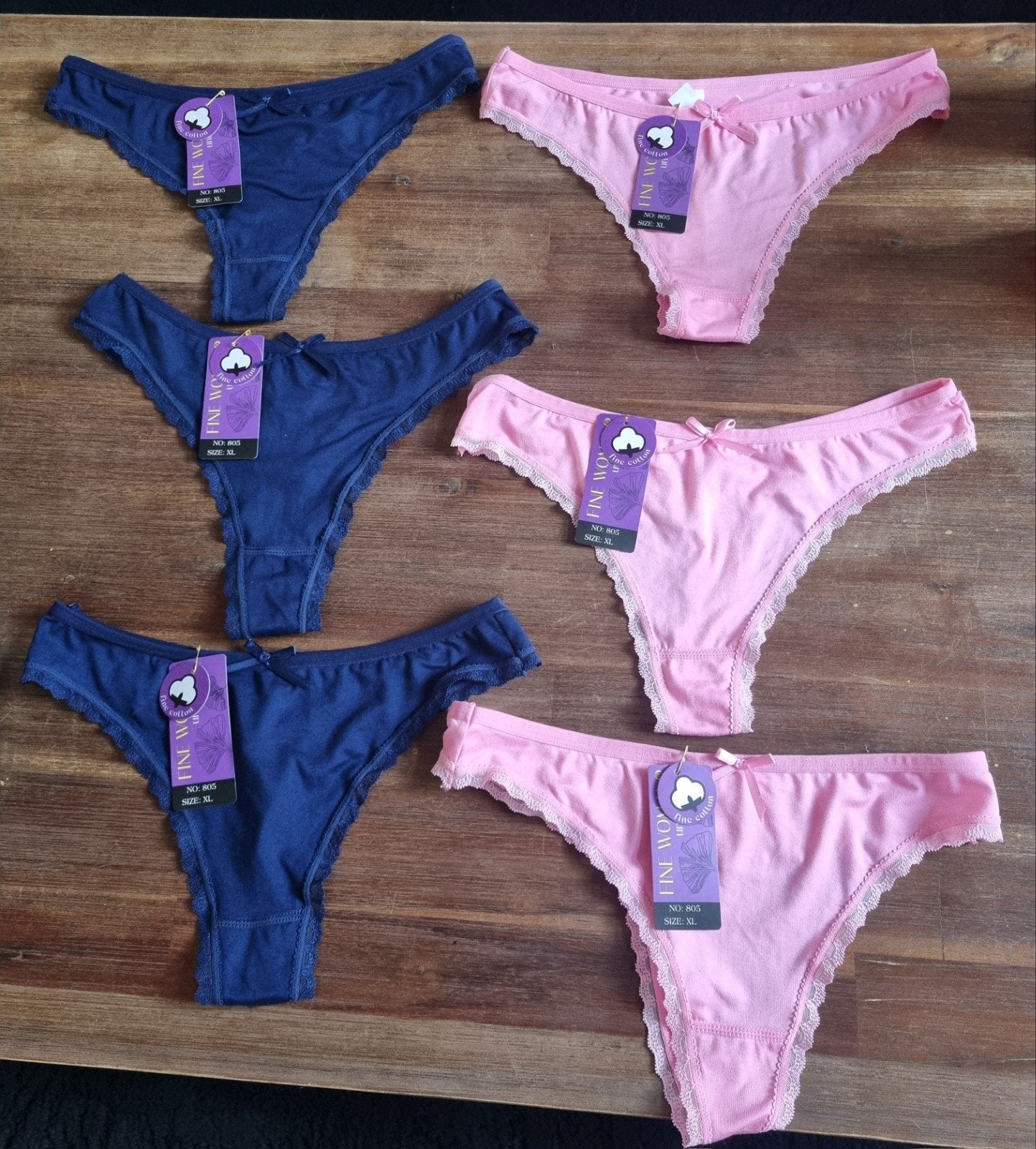 6x NIEUWE Dames Strings XL - FINE WOMAN Fine Cotton, Fine Woman, Ophalen of Verzenden, Overige kleuren, String