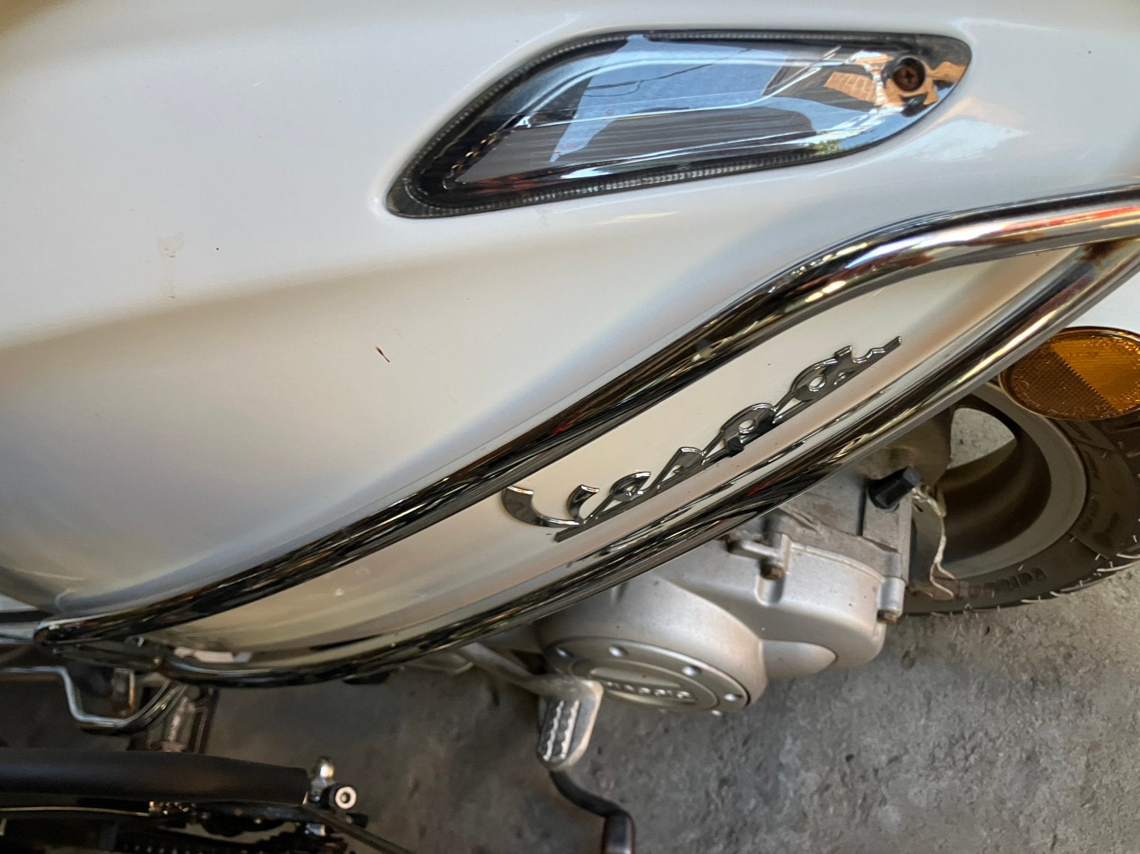 Vespa Primavera sprint valbeugels Beugelset chroom, Ophalen, Zo goed als nieuw, Overige typen, Vespa