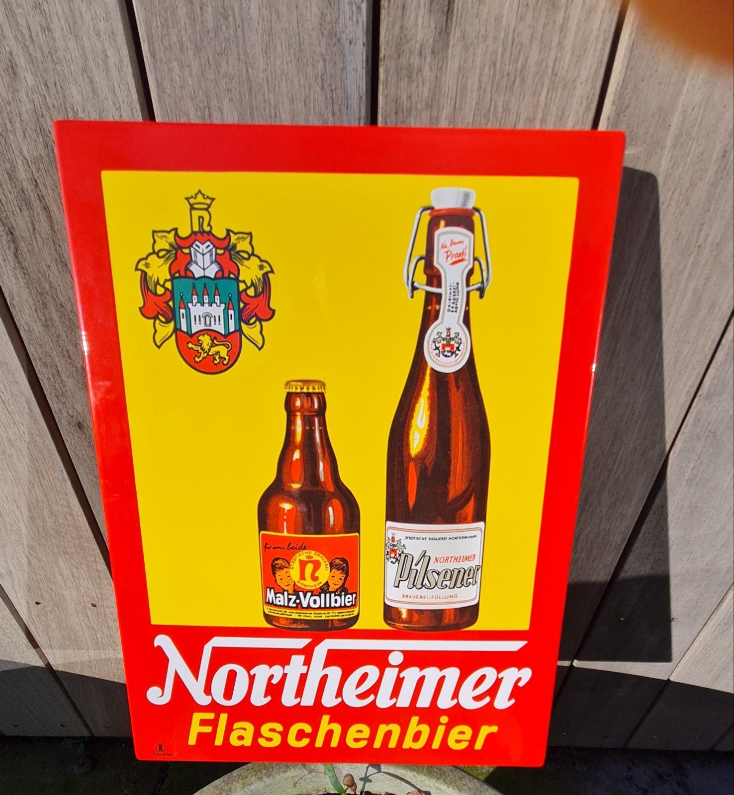 Emaille bord northeimer, Verzamelen, Merken en Reclamevoorwerpen, Ophalen of Verzenden, Reclamebord