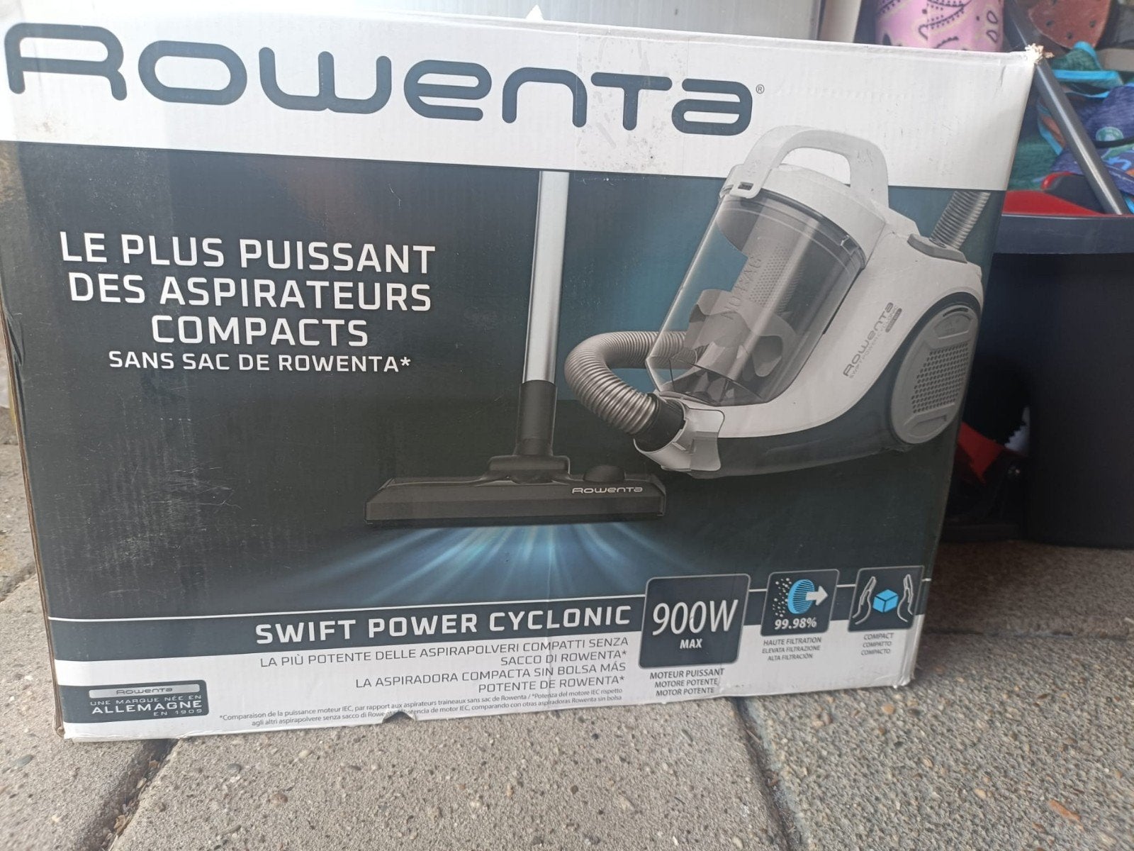 Rowenta Swift Power Cyclonic 900W Stofzuiger - Nieuw, Rowenta, Nieuw, Ophalen of Verzenden, Sledestofzuiger