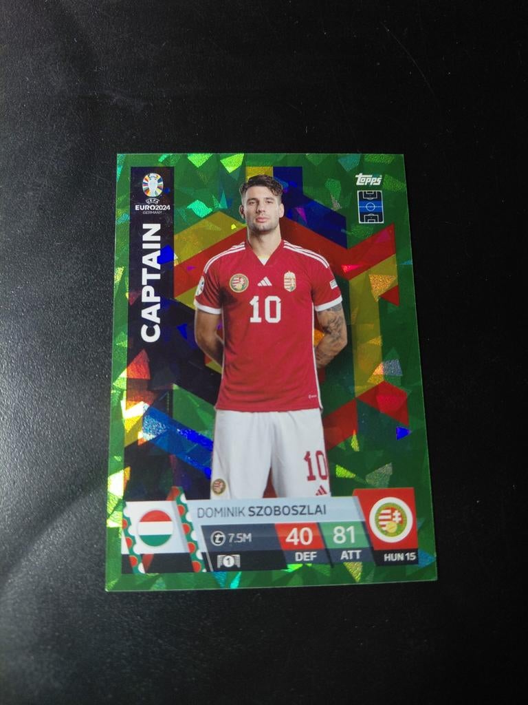 Szoboszlai (hongarije/liverpool) green amerold topps ek 2024, Ophalen of Verzenden, Nieuw, Buitenlandse clubs, Poster, Plaatje of Sticker