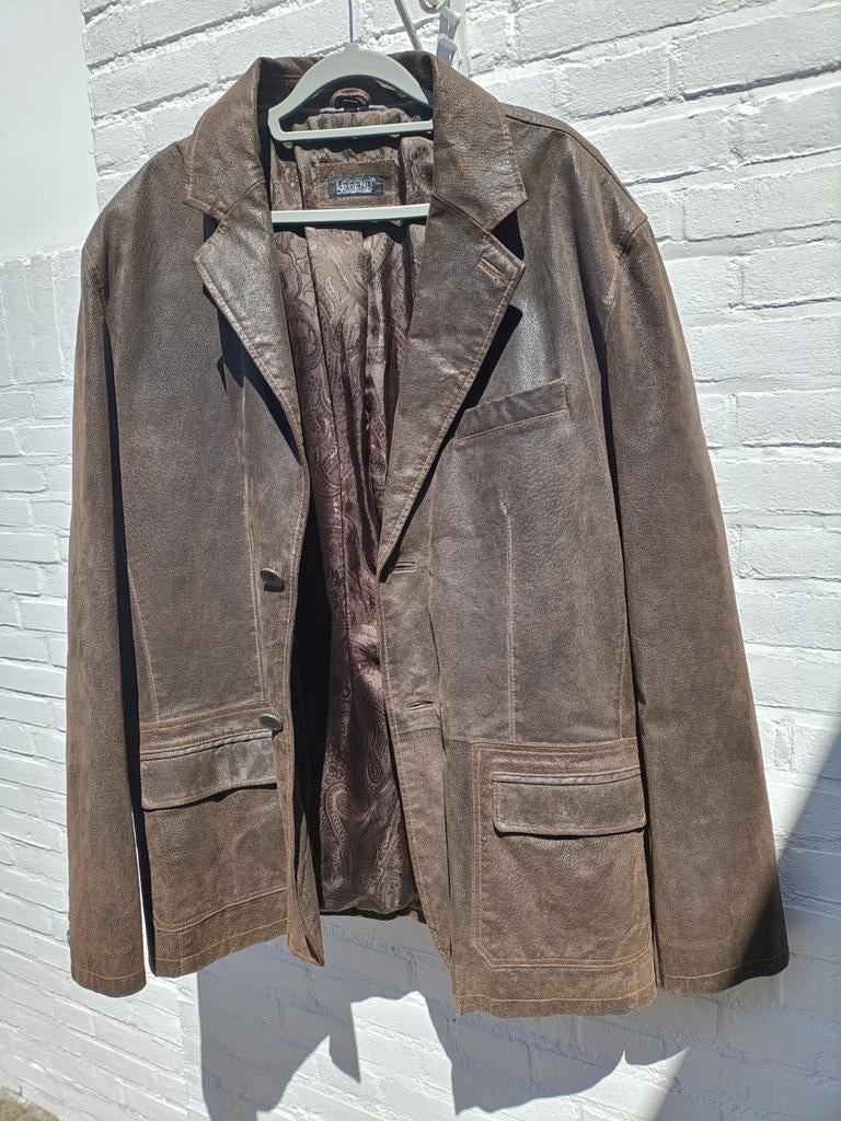 Heren jas leder, Ophalen of Verzenden, Nieuw, Overige maten, Bruin