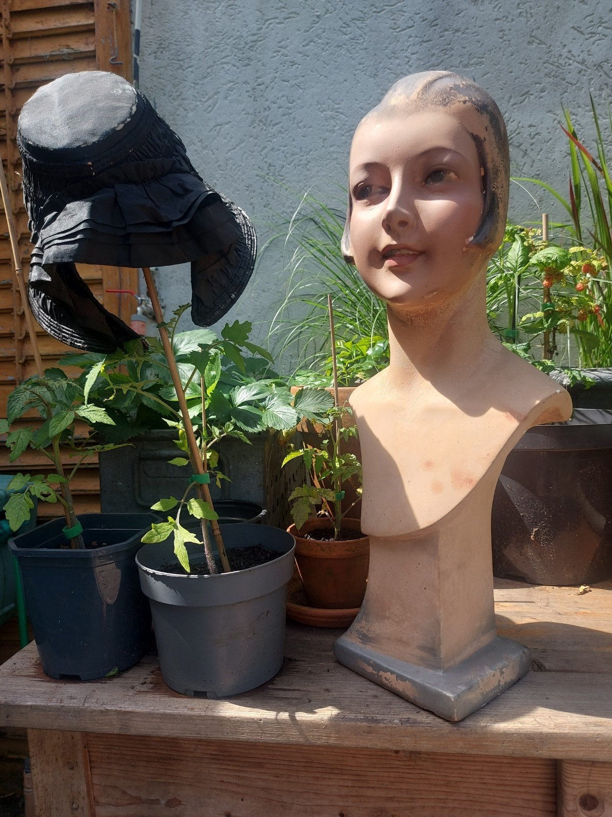 Antieke dames buste ca 59 cm hoog, Ophalen of Verzenden