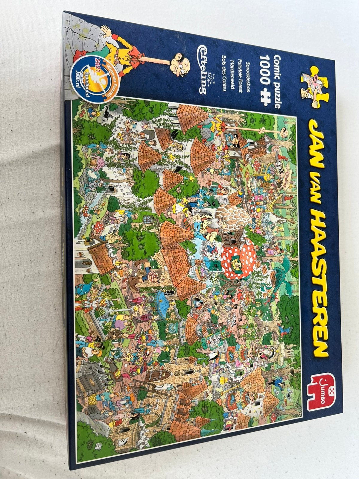 Puzzel Jan Van Haasteren Efteling sprookjesbos, Ophalen of Verzenden, 500 t/m 1500 stukjes, Zo goed als nieuw, Legpuzzel