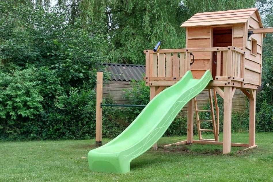 BOOMHUT BOSHUIS speeltoren speelhuis klimtoren speeltoestel, Ophalen, Nieuw, Schommel, Aanbouwonderdeel