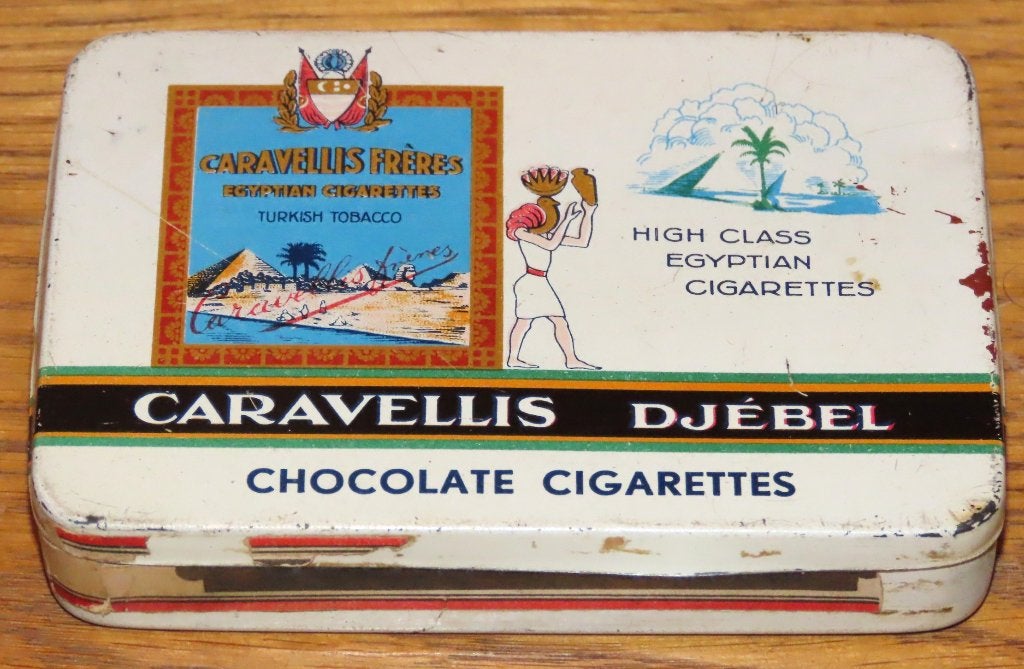 Zeldzame variant Droste Cacao Chocolade Sigaretten Blik, Verzamelen, Ophalen of Verzenden, Gebruikt, Overige, Droste