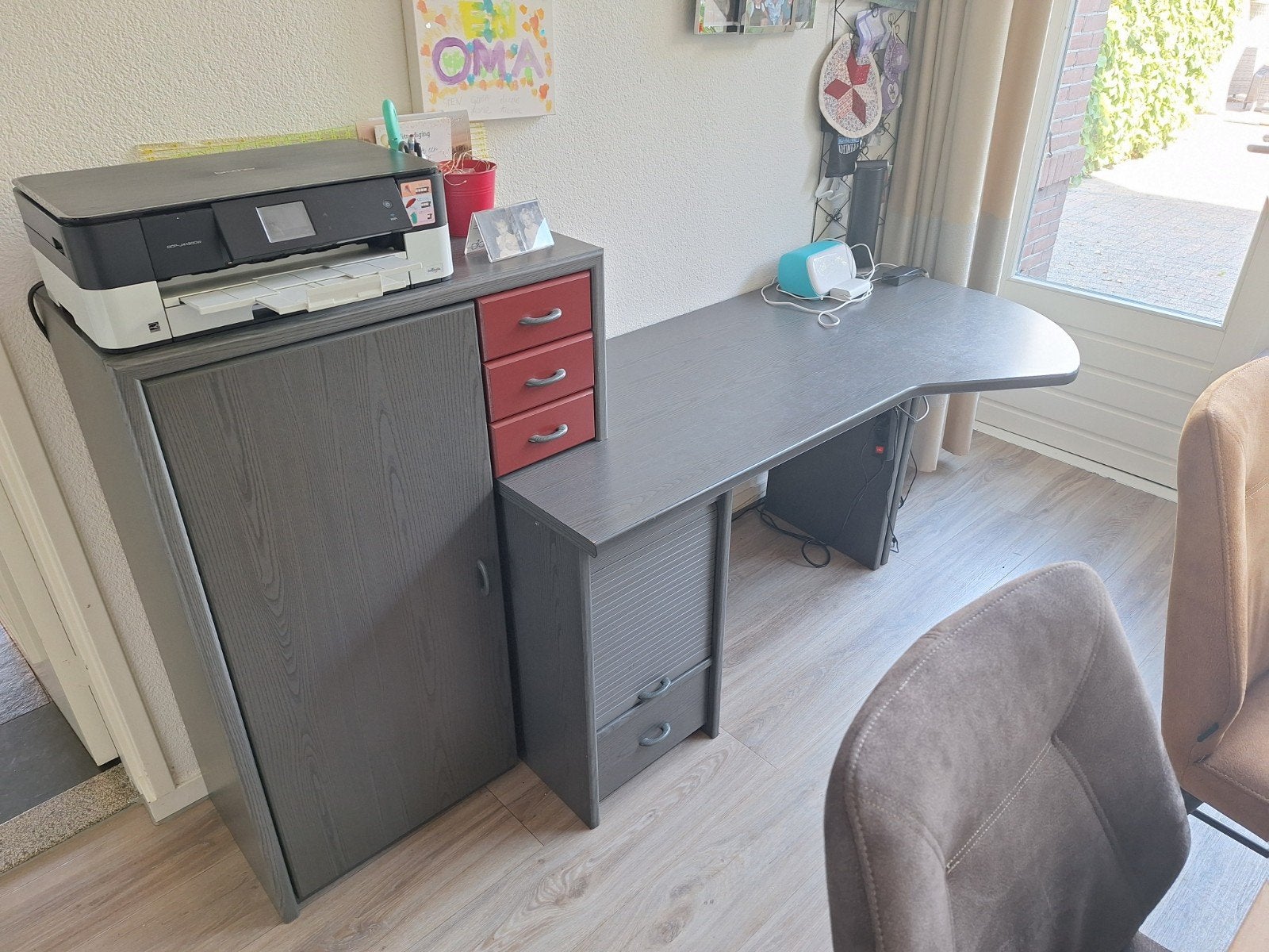 bureauset, Ophalen, Gebruikt